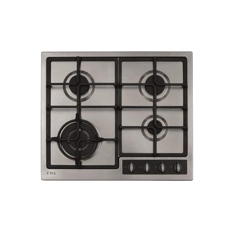 CDA HG6350SS 60cm Four Burner Gas Hob Stainless Steel