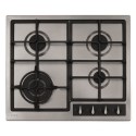 HG6351SS CDA 58cm 4 Burner Gas Hob with Wok Burner - Stainless Steel