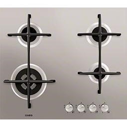 AEG HG654421UM 60cm Four Burner Gas Hob Stainless Steel | Appliances Direct