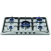 CDA HG7300SS Five Burner Gas Hob With Enamel Pan Stands Stainless Steel
