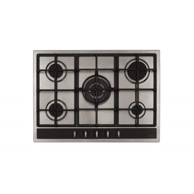 CDA 70cm 5 Burner Gas Hob Stainless Steel HG7350SS Appliances Direct