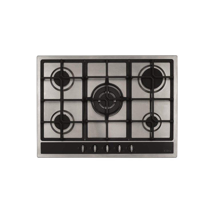 CDA 70cm 5 Burner Gas Hob - Stainless Steel