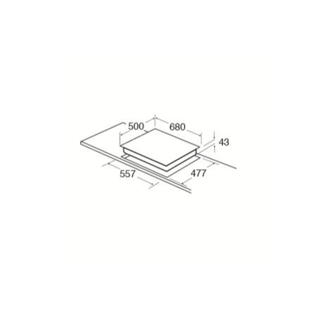 CDA 70cm 5 Burner Gas Hob - Stainless Steel