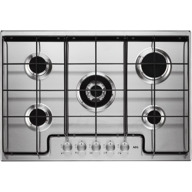 AEG HG745451SM HG745450SM 74cm Five Burner Gas Hob Stainless Steel
