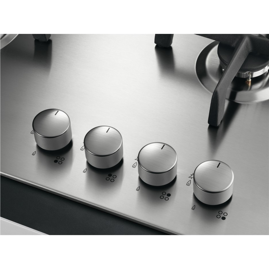 AEG HG654351SM 60cm Four Burner Gas Hob Stainless Steel Appliances Direct