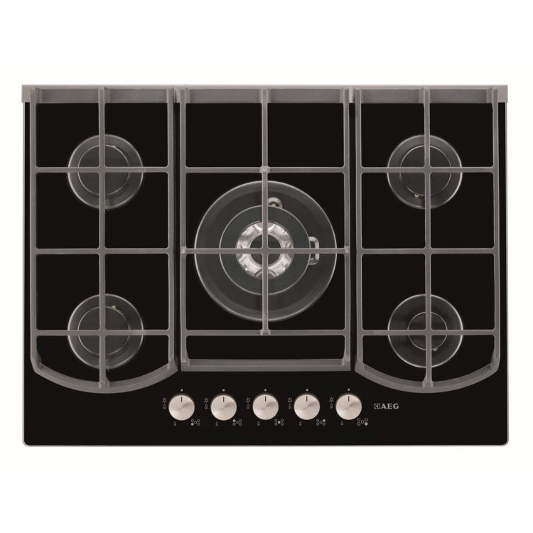 AEG HG753430NB 75cm Five Burner Gas Hob - Black