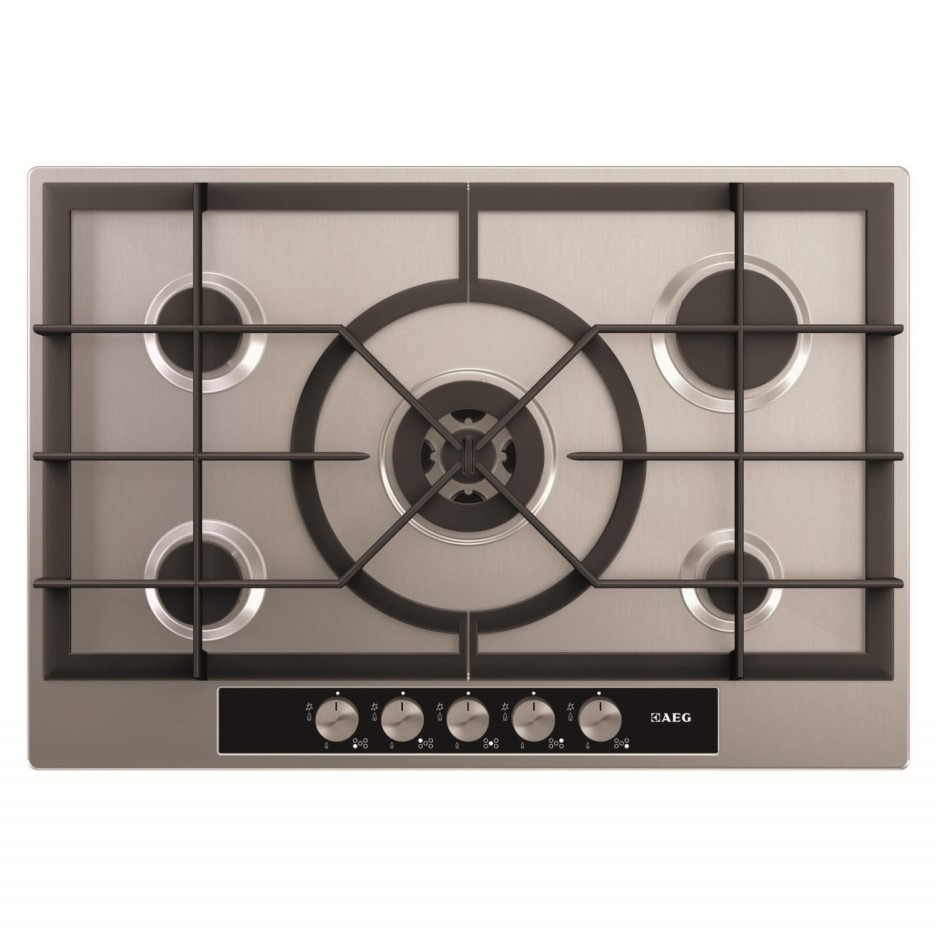AEG HG75SM5449 Five Burner 75cm Gas Hob Stainless Steel Appliances Direct