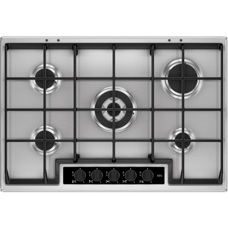 GRADE A2 - AEG HG75SY5451 75cm Five Burner Gas Hob Stainless Steel