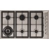 GRADE A2 - CDA HG9321SS 86cm 6 burner gas hob - wok burner - side control - cast iron pan supports - Stainless Steel