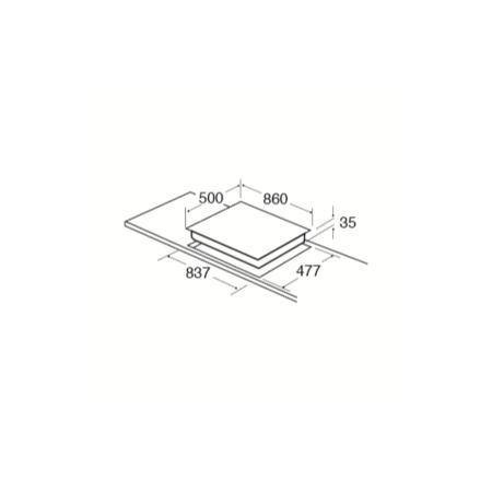 CDA HG9350SS 90cm Five Burner Gas Hob Stainless Steel