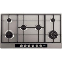 Refurbished AEG HG956440SM Extra Wide 90cm 6 Burner Gas Hob Stainless Steel