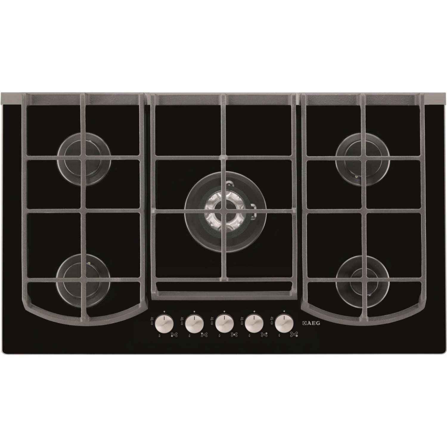 AEG HG995440NB Designer 88cm Five Burner Gas on glass Hob in Black