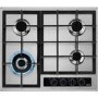 AEG 6000 Series 60cm 4 Burner Gas Hob with Wok Burner - Stainless Steel