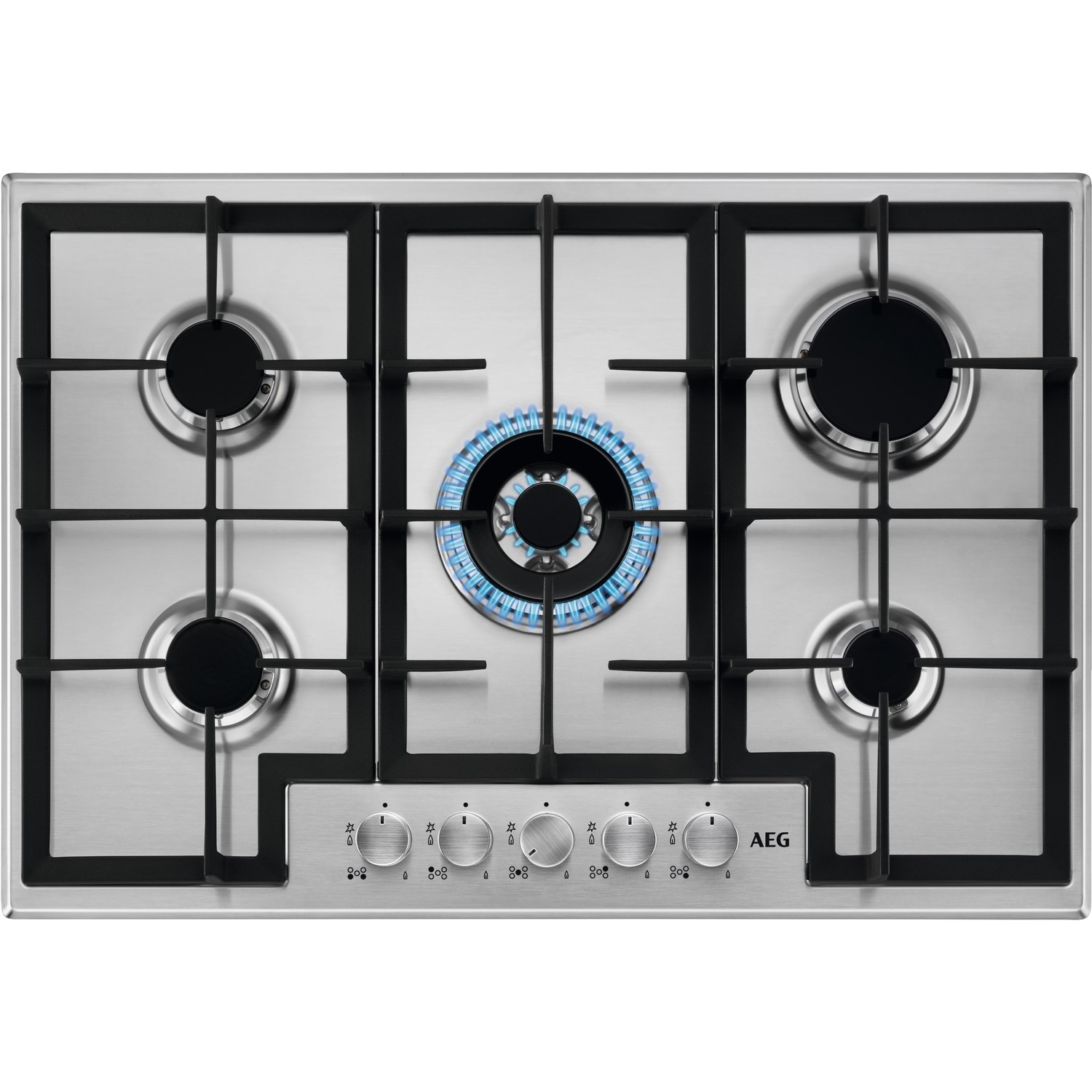 AEG 6000 Series 75cm 5 Burner Gas Hob - Stainless Steel