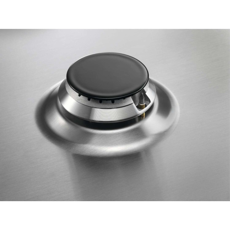 GRADE A2 - AEG HGB95520YM 86cm Five Burner Gas Hob With Cast Iron Pan Stands - Stainless steel