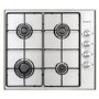 Nordmende HGE603IX 60cm Four Burner Gas Hob With Enamel Pan Stands - Stainless Steel