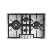 Hoover HGH74SQCX 75cm Wide Gas Hob With Cast Iron Pan Stands - Stainless Steel