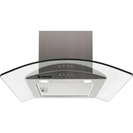 GRADE A2 - Hoover HGM610NX 60cm Cooker Hood With Curved Glass Canopy - Stainless Steel