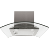 GRADE A2 - Hoover HGM610NX 60cm Cooker Hood With Curved Glass Canopy - Stainless Steel