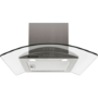 GRADE A2 - Hoover HGM610NX 60cm Cooker Hood With Curved Glass Canopy - Stainless Steel
