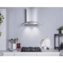 GRADE A2 - Hoover HGM610NX 60cm Cooker Hood With Curved Glass Canopy - Stainless Steel