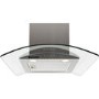 Refurbished Hoover HGM910NX 90cm Cooker Hood With Curved Glass Canopy Stainless Steel