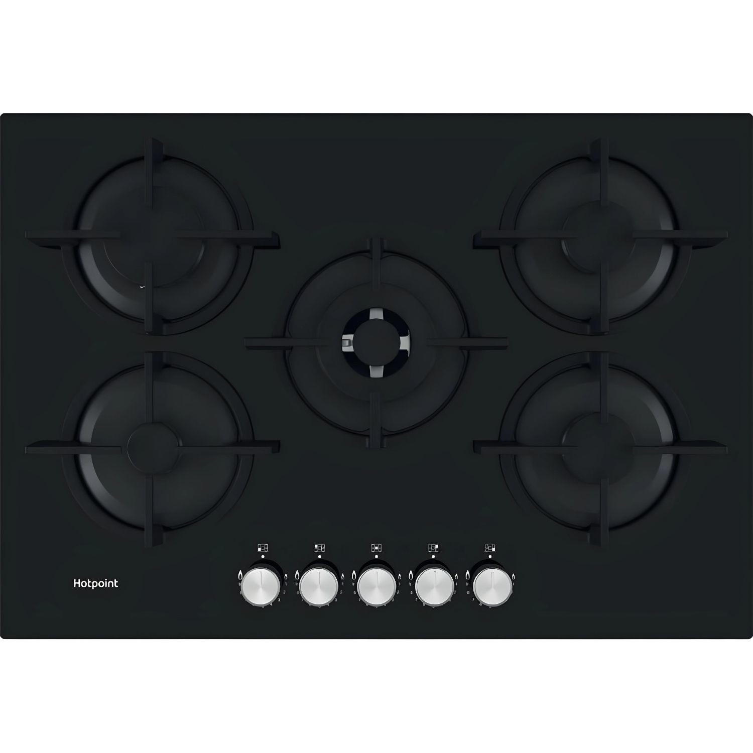 Hotpoint HGS72SBK 73cm 5 Burner Gas Hob - Black