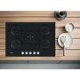 Refurbished Hotpoint HGS72SBK 73cm 5 Burner Gas Hob Black