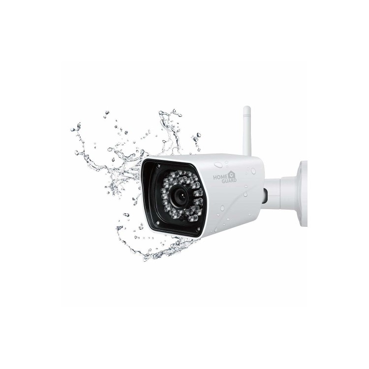 HomeGuard 1080P All-Weather Wireless Bullet Day/Night Network IP Camera with 8GB Storage - 1 Pack