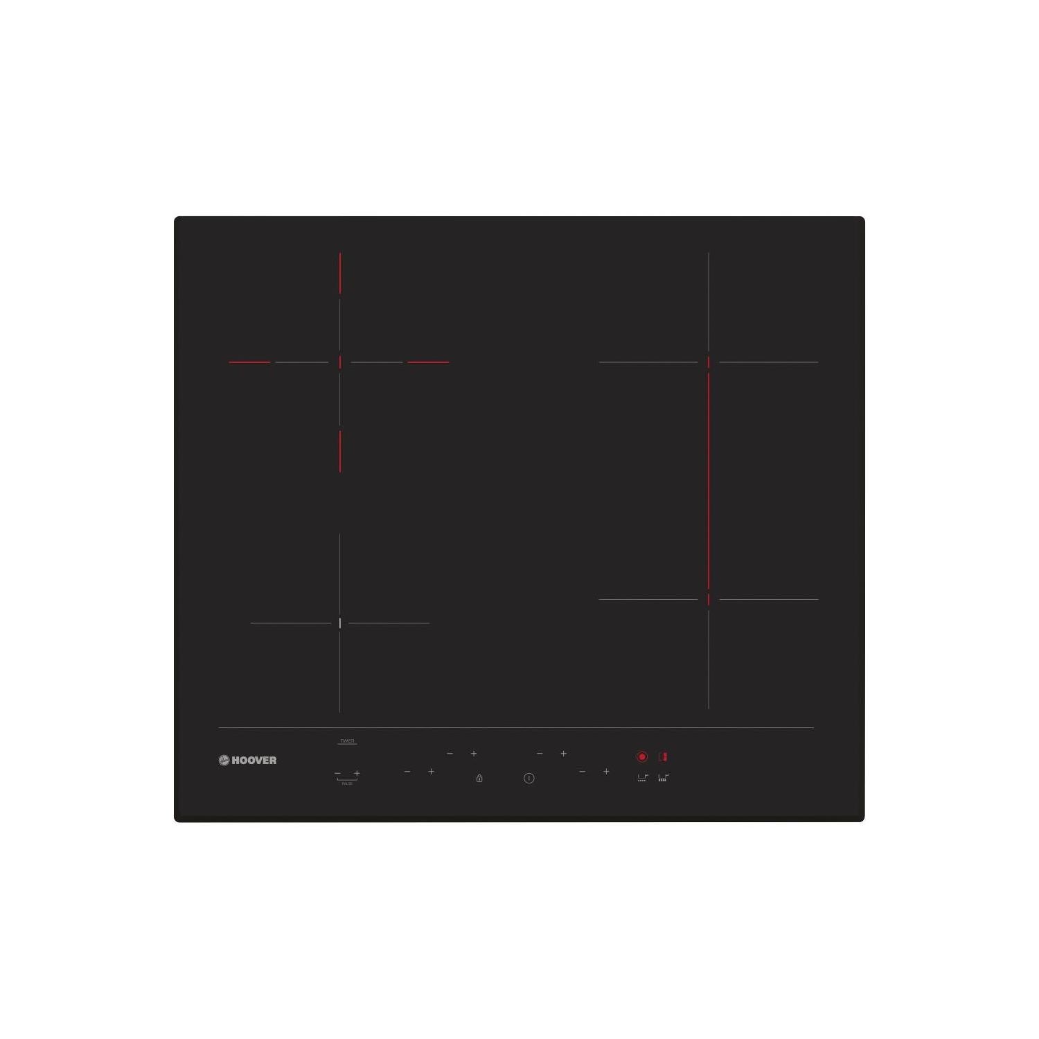 Refurbished Hoover HH64DBB3P 60cm Touch Control Four Zone Ceramic Hob With Bridge Zone