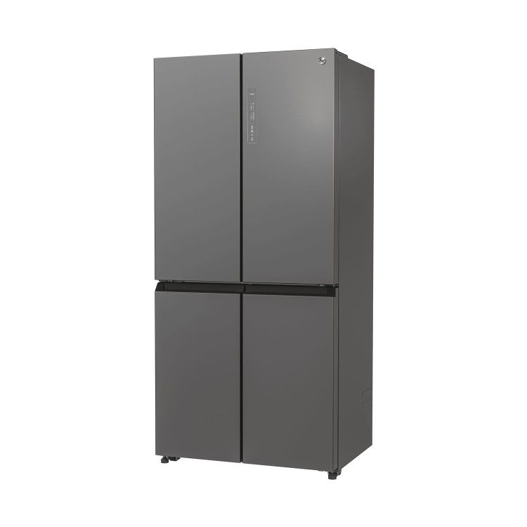 Refurbished Hoover HHCR3818ENPL Freestanding 467 Litre Four Door Fridge Freeze Silver