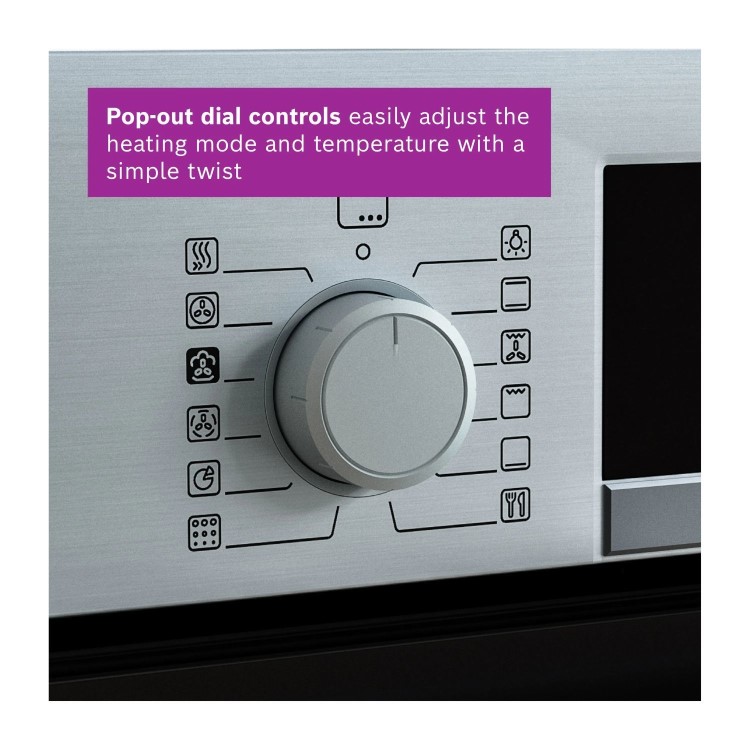 Bosch Series 2 HHF133BS0B Built-In Single Electric Oven - Stainless Steel
