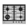 Hoover 60cm 4 Burner Gas Hob - Stainless Steel