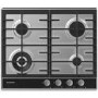 Hoover HHG6BF4WVX Vogue 60cm Four Burner Gas Hob With Enamelled Pan Stands - Stainless Steel