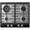 Hoover HHG6BR4WVX 60cm Four burner Gas Hob With Cast Iron Pan Stands - Stainless Steel