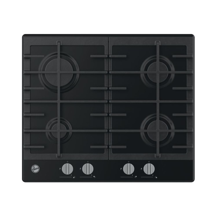 Hoover HHG6BRK3B 60cm 4 Burner Gas Hob - Black