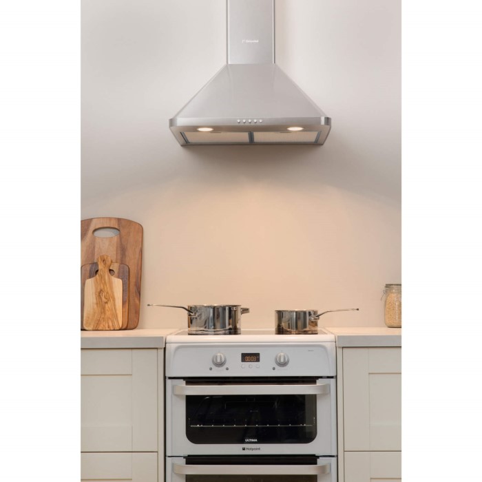 Hotpoint HHP65CM Classic 60cm Chimney Cooker Hood Stainless Steel