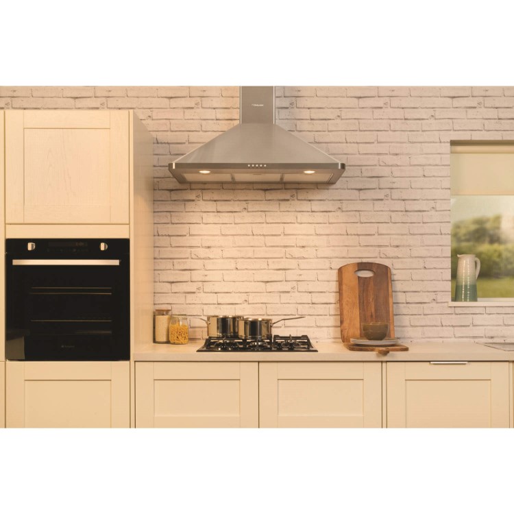 Hotpoint HHP95CM Classic 90cm Chimney Cooker Hood Stainless Steel