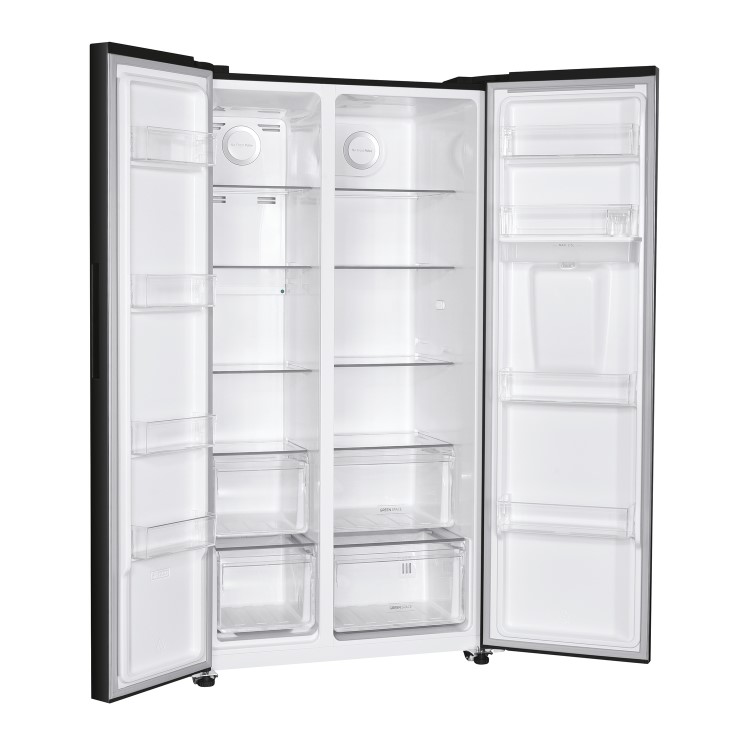Hoover 532 Litre Side-By-Side American Fridge Freezer With Water Dispenser - Black