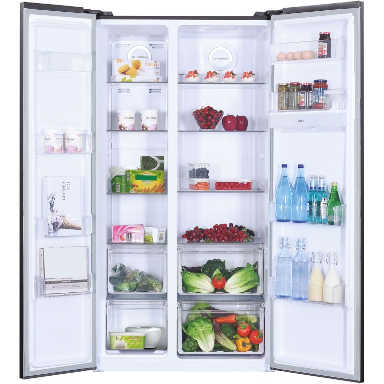 Hoover 529 Litre Side-By-Side American Fridge Freezer - Black