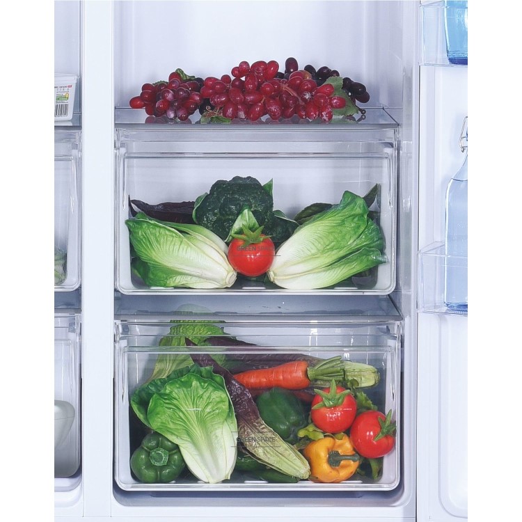 Hoover 529 Litre Side-By-Side American Fridge Freezer - Black