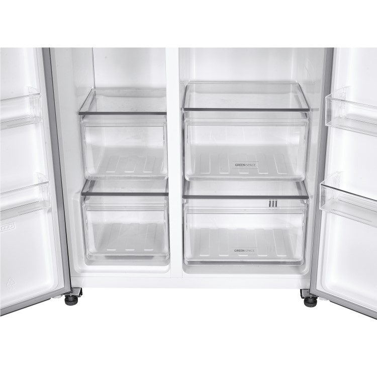 Hoover 532 Litre Side-By-Side American Fridge Freezer - Silver