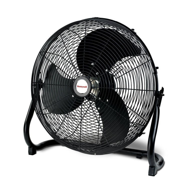 GRADE A1 - Honeywell 18 inch Black High Velocity Floor or Desk Fan