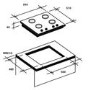 Hoover 60cm 4 Burner Gas Hob - Silver
