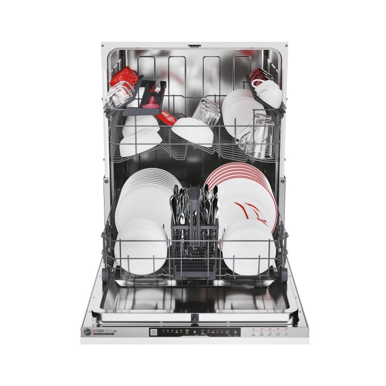 Hoover H-Dish 300 Integrated Dishwasher - Silver control panel