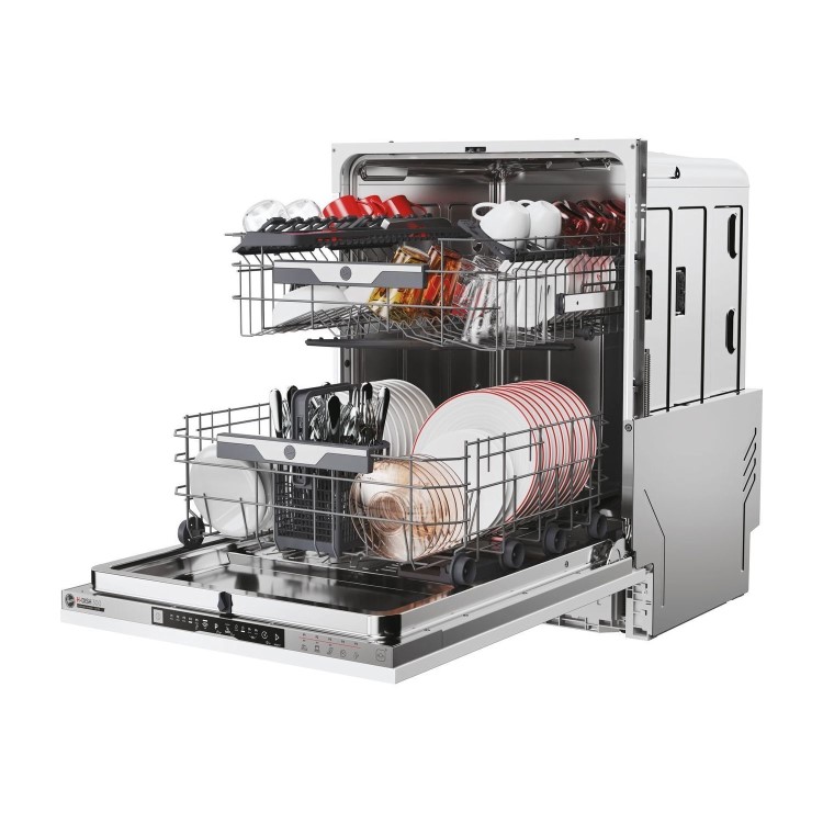 Hoover H-Dish 300 Integrated Dishwasher - Smart Wi-Fi, Silver control panel