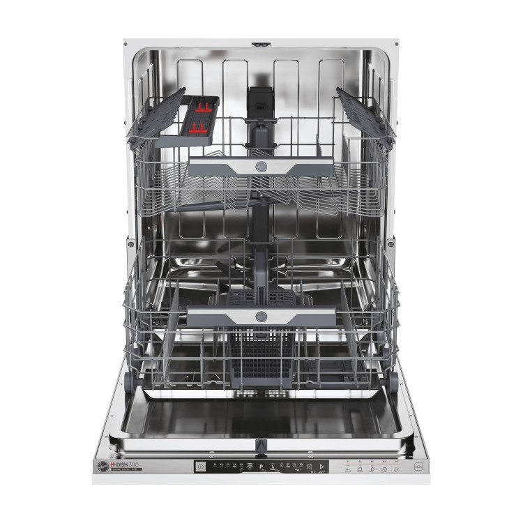 Hoover H-Dish 300 Integrated Dishwasher - Smart Wi-Fi, Silver control panel
