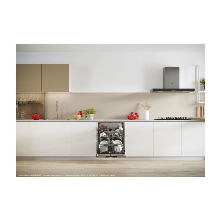 Hoover H-Dish 300 Integrated Dishwasher - Smart Wi-Fi, Silver control panel