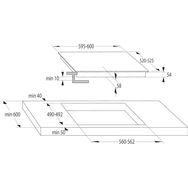 Hisense 60cm 4 Zone Induction Hob