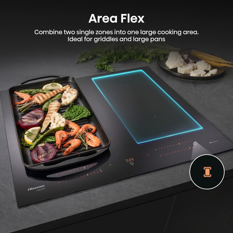Hisense 60cm 4 Zone Induction Hob with Area Flex